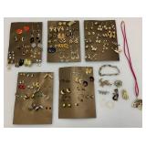 Large Group Of Misc. Earrings, Vintage Brooches And More