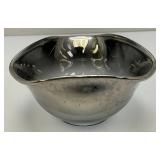 Vintage Anchor Hocking Silver Hombre Faded Silver Gray Glass Chip And Dip Bowl Set 6" x 10" Chip Bowl And 5" x 3" Dip Bowl