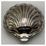 Vintage Silver Plated Scallop Sea Shell Butter Dish 2" x 5" x 5"