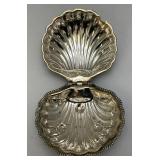 Vintage Silver Plated Scallop Sea Shell Butter Dish 2" x 5" x 5"