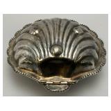 Vintage Silver Plated Scallop Sea Shell Butter Dish 2" x 5" x 5"