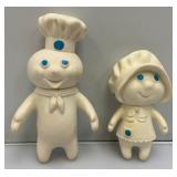 1971-72 Rubber Pillsbury Dough Boy And Girl 6" & 7"
