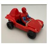 1976 Collectible Spiderman In Dune Buggy Toy Car 2 3/8" x 2 1/2" x 4 3/4"