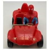 1976 Collectible Spiderman In Dune Buggy Toy Car 2 3/8" x 2 1/2" x 4 3/4"