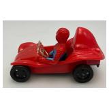 1976 Collectible Spiderman In Dune Buggy Toy Car 2 3/8" x 2 1/2" x 4 3/4"