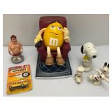 Misc. Vintage Collectible Toys including SNOOPY, M & Ms And More