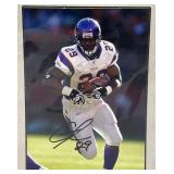 Autographed Photo File Adrian Peterson And Chester Taylor Photographs In Protective Plastic Sleeves