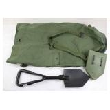 Military Style Duffle Bag and Entrenching Tool With Carrier