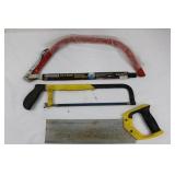 Benchmark Bow Saw & 2 Hand Saws Mixed Lot