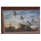 Framed Duck Flight Print by Berkshire 12.5" x 10.5"