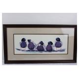 Framed Signed Duck Print 32.5" X 18"