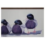 Framed Signed Duck Print 32.5" X 18"