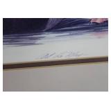 Framed Signed Duck Print 32.5" X 18"
