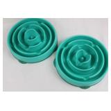 Silicone Slow Feeder Pet Bowls Large (Lot of 2)