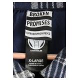 Broken Promises Plaid Flannel Shirt X-large