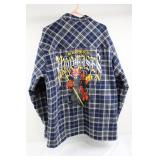 Broken Promises Plaid Flannel Shirt X-large