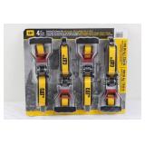 CAT 1509950 4-Piece Ratchet Tie Down Set 16 Ft X 1.5 in