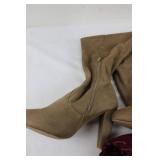Bella-01 Burgundy Lace-Up High Heel Boots Mixed Lot (2 Pairs)