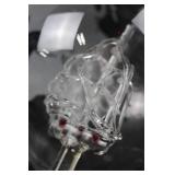 Glass Globe Decanter Set With 2 Etched Tumblers (3 Pieces)