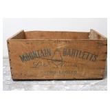 Mountain Bartletts Wooden Produce Crate