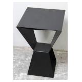 Modern Black Metal Pedestal Table 22" Tall