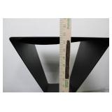Modern Black Metal Pedestal Table 22" Tall