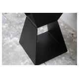Modern Black Metal Pedestal Table 22" Tall