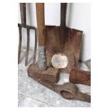 Garden Tools With Sledgehammers, Shovels & Pitchfork