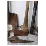 Garden Tools With Sledgehammers, Shovels & Pitchfork