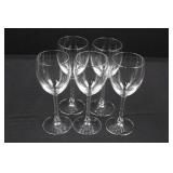 Clear Twisted Stem Wine Glasses (5)