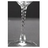 Clear Twisted Stem Wine Glasses (5)