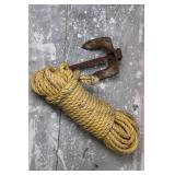 Folding Grapnel Boat Anchor With Rope