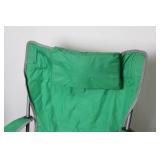 Green Folding Camp Chair With Footrest