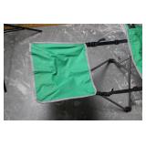 Green Folding Camp Chair With Footrest