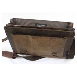 Black Rivet Leather Briefcase With Shoulder Strap