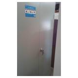 2 Door Locking Cabinet W/ Key.