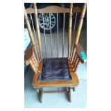 Wood Glider Rocking Chair.