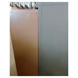 5 Drawer File Cabinet (2). Gray/Beige Unlocked