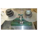 Vintage Dual-Pan Balance Scale with Weights.