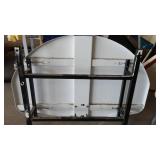 White basketball backboard, Hoop and Net.