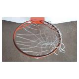 White basketball backboard, Hoop and Net.