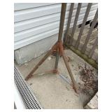 Homemade Large Outdoor Windchime of Cast Iron Pieces and Cow Bells
