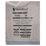 Shieldtech 76363 White Polypropylene Coveralls With Hood and Boots 3XL (25 Per Case)