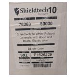 Shieldtech 10 White Polypro Coveralls 3XL - Case of 25