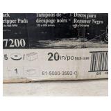 3M 7200 Black Stripper Pads 20 in 5-Pack