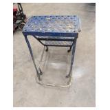 Blue Three-Step Rolling Work Platform