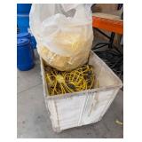 Industrial Yellow Caged Work Light String Set