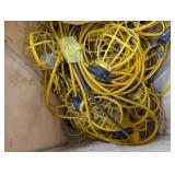 Industrial Yellow Caged Work Light String Set
