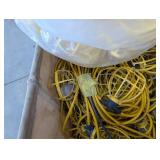 Industrial Yellow Caged Work Light String Set