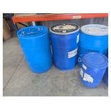 Blue Plastic Drums and Barrels (Lot of 6)